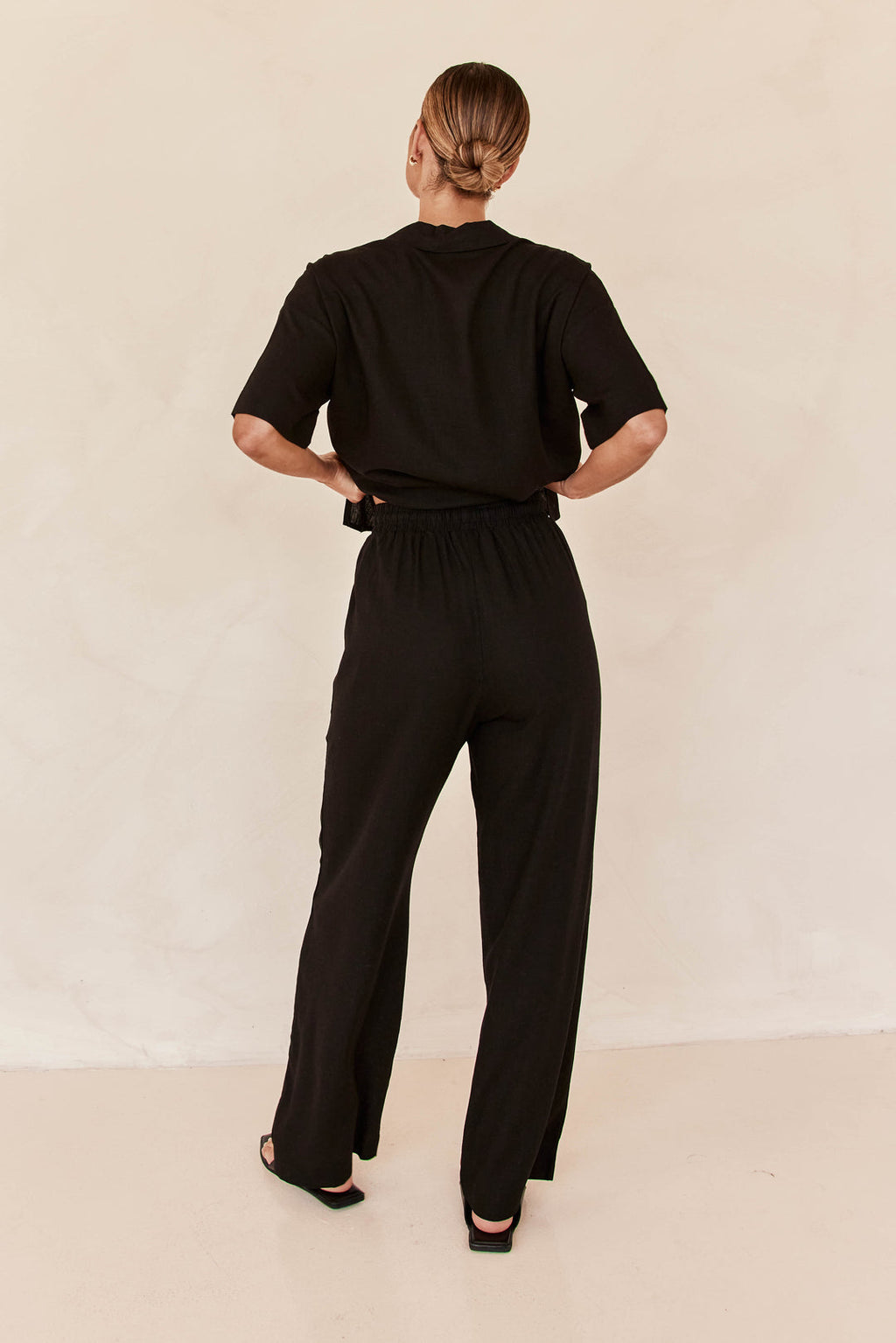 Black Linen Co ord set