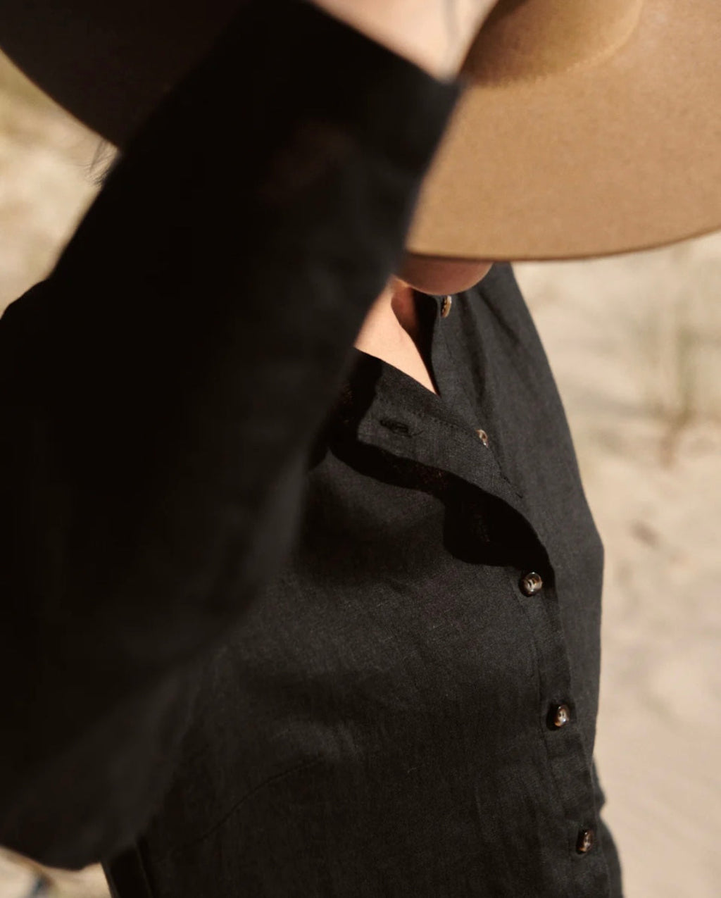 Black Linen Dress